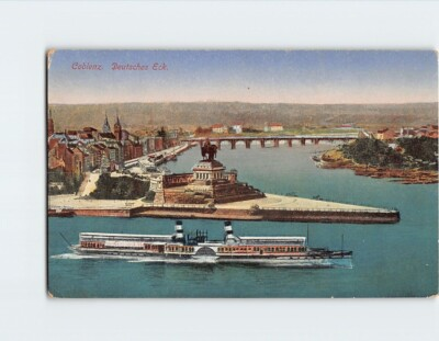 #ad Postcard Deutsches Eck Koblenz Germany $3.49