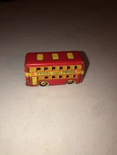 Vintage Double Decker Bus Toy Nivea-Puder ZZ Germany Tin Lithograph Toy