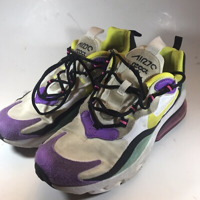 Nike Air Max 270 React GS BQ0103-101 White Yellow Youth Size 5.5y Womens 7