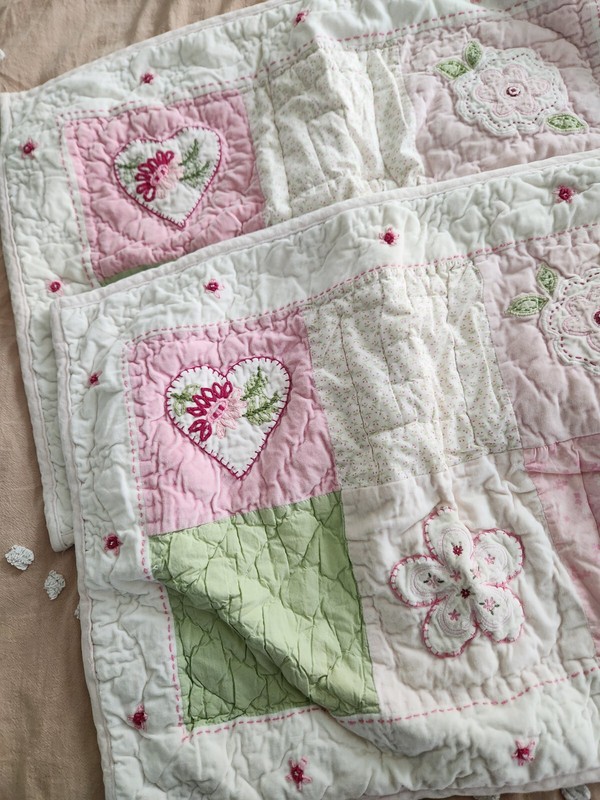 Pottery Barn Kids Quilted Floral Standard Pillowshams