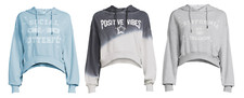 No Boundaries Juniors  Graphic Print Cropped Pullover Hoodie NEW