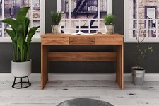 Schreibtisch Bento Kernbuche massiv 115x45x77cm mit 3 Schubladen