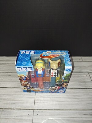 Pez DC Supergirl & Harley Quinn Superhero Girls Pez Dispenser Collectable Set