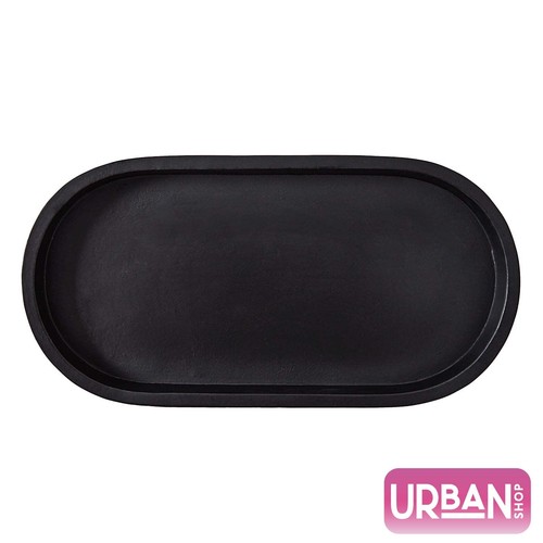 Urban Shop Black Ceramic Oval Tray, 11.8" W - Picture 10 of 10