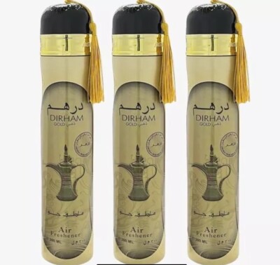  Lufterfrischer Dirham Gold Bundle (3 x 300ml) Dubai, Luxusduft, langanhaltend