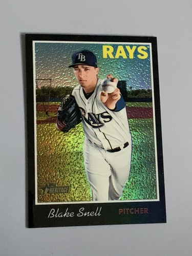 2019 Topps Heritage THC-411 Blake Snell Black Refractor /70 Chrome