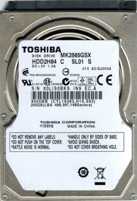Toshiba MK2565GSX 250GB HDD2H84 C SL01 S CHINA [並行輸入品]