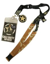 Call of Duty World War II Lanyard ID Holder With Charm and Sticker