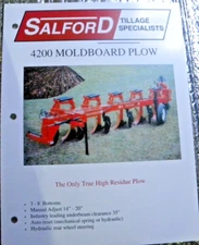 Factory Dealership Spec Brochure Salford 4200  Moldboard Plow FREE SHIPPING