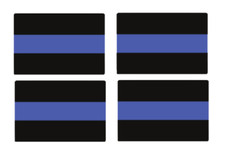 4 Pack Thin Blue Line Sticker Police Lives Matter License Plate Decal