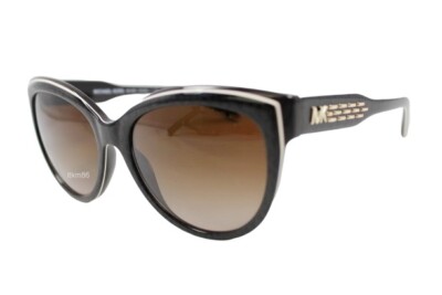 Michael Kors Portillo Women\'s Brown jacquard Sunglasses with brown round Lenses Michael Kors Boca Raton L (55 - 17) with Grey lenses and  main image 3