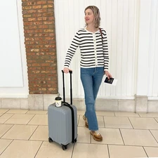 The Beverage Pal 22" Carry-on Luggage with a cup holder Patented Visionair