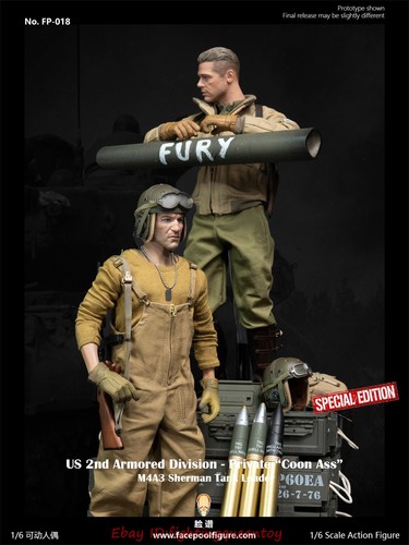 Facepoolfigure FP018B Fury Tank Loader Coon Ass Special Ver 1/6 Figure INSTOCK - Picture 2 of 5