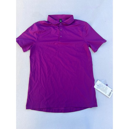 Lululemon Show Zero Poloshirt Herren Lila Golf Sport Slim Fit Medium