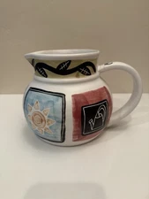 Vintage Treasure Craft Pitcher/Ewer Ceramic with Garden Southwest Design