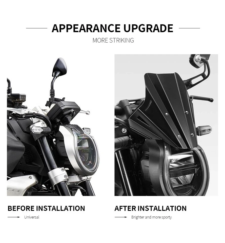 Motorcycle WindScreen Windshield Deflector For HONDA CB1000R 2021 2022- - Image 2 of 4