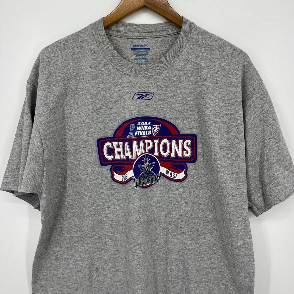 Sacramento Monarchs WNBA Finals 2005 T-Shirt Adult Size L Gray Reebok Basketball - Image 2 of 4