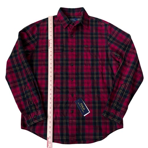 Polo Ralph Lauren Hemd kariert Knopfleiste Flanell Arbeitshemd Größe Medium $ 125 - Bild 2 von 9