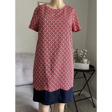 The Limited Women’s Red Geometric Sheath Dress Short Sleeve Size S Petite