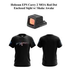 Holosun EPS Carry 2 MOA Enclosed Red Dot Sight w/ Shake Awake & FREE TSHIRT