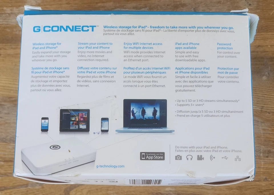 G-Technology G-CONNECT 500 GB GigE USB 2.0 Wireless Storage for iPad - Image 4 of 4