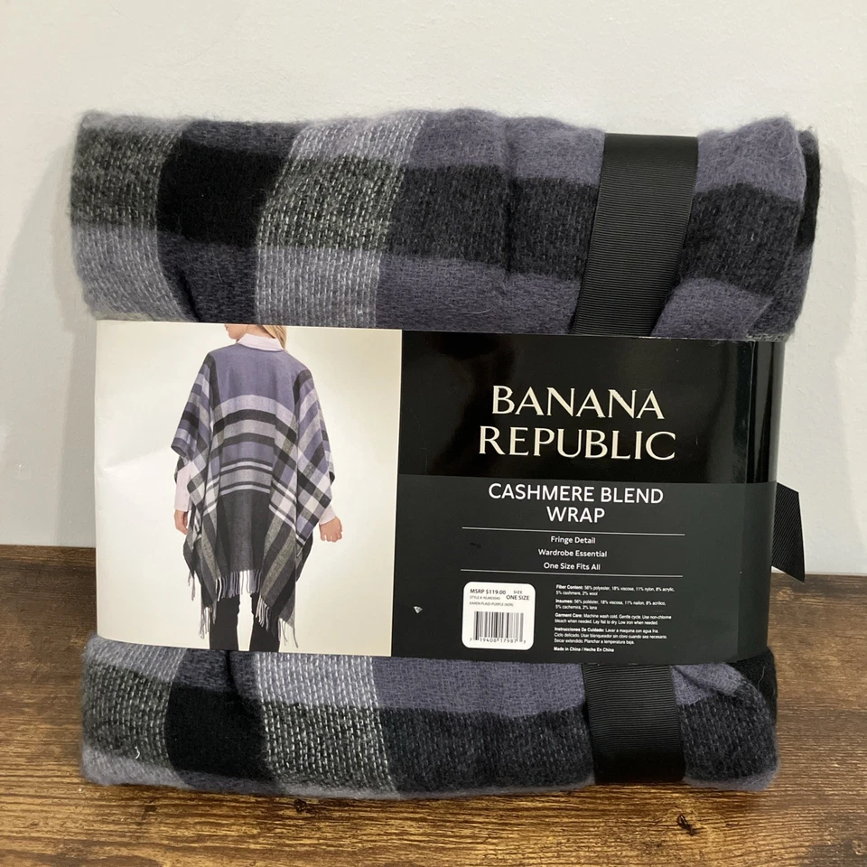 БАНАНОВАЯ РЕСПУБЛИКА КАШЕМИР СМЕСЬ НАДЕЖНОМ С БАХРОМОЙ ОДИН РАЗМЕР ПОДХОДИТ ВСЕМ - НОВЫЙ - Изображение 3 из 3