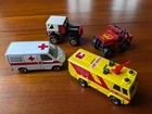 Vintage Matchbox model cars, Ford Transit Ambulance Command vehicle 4x4 Jeep