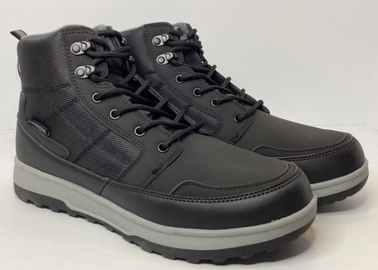 Weatherproof Memory Foam Laceup Hiking Boot Black Men’s Size 8 New