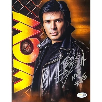 JSA Autogramm Eric Bischoff Metallic 8x10 Promo - Handsigned Pro Wrestling