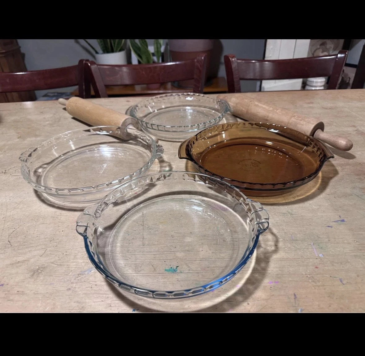 Vintage Pie Dishes And Rolling Pins