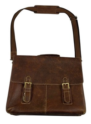AmeriLeather Classical Leather Organizer Briefcase Messenger Bag