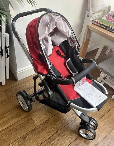 KidzMotion Bambini Cinque Pushchair Stroller Red Lightweight Buggy Pram - Picture 6 of 9