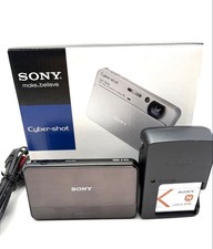 Sony Cyber-shot DSC-T99 14.1MP Digital Camera Brown w/ Box Charger Battery