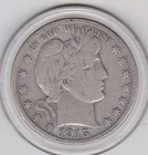 1915  S    Barber  Half  Dollar  (90% Silver)  Coin