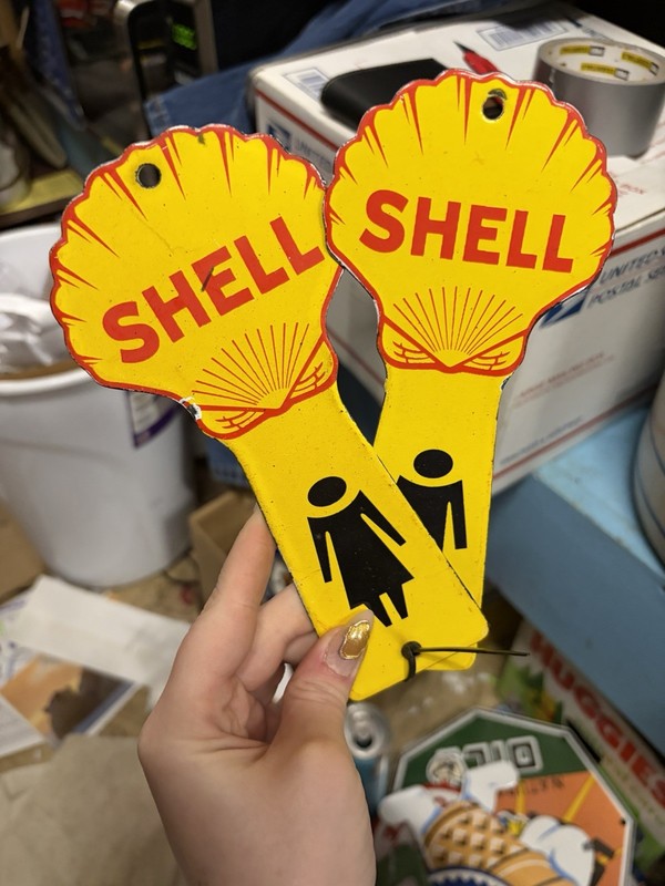 Porcelain Shell Key Tags Sign Figures 