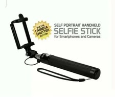 Selfie Stick Extendable Monopod Build-in Remote For Apple, Android Phone, Camera