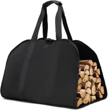 New Waxed Canvas Firewood Carrier - Sturdy Heavy,Duty Log Carrier for Firewood L