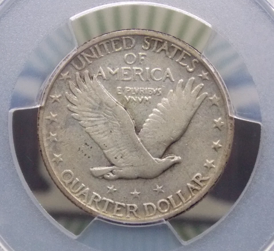 1919 "S" Standing Liberty Silver Quarter 25c PCGS VF25 #267 Very Fine ECC&C, Inc - Image 2 of 4