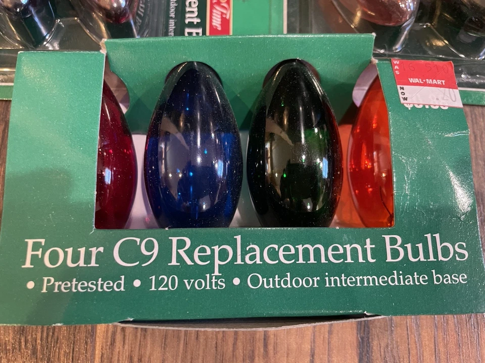 20 C9 Christmas REPLACEMENT BULBS For String Lights GLASS Multi Color LOT New - Image 2 of 2