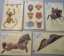 Lot Of 17  Meyercord Vintage Decals Signs  Monkey, Carousel Horse, Eagle, More!