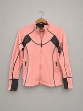 Avalanche Women s Large Pink Gray Full Zip Performance Fleece Jacket Stretch