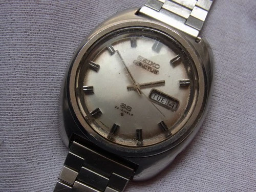 SEIKO 5 ACTUS SS VINTAGE 6106-8450 AUTOMATIC 23 JEWEL SUWA MENS WORKING