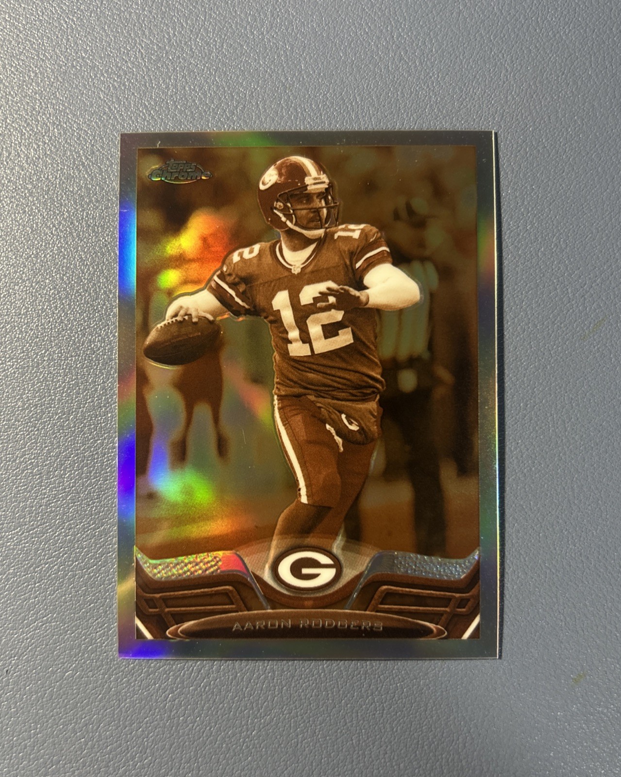 2013 Topps Chrome AARON RODGERS Sepia Refractor /99 #150 Packers