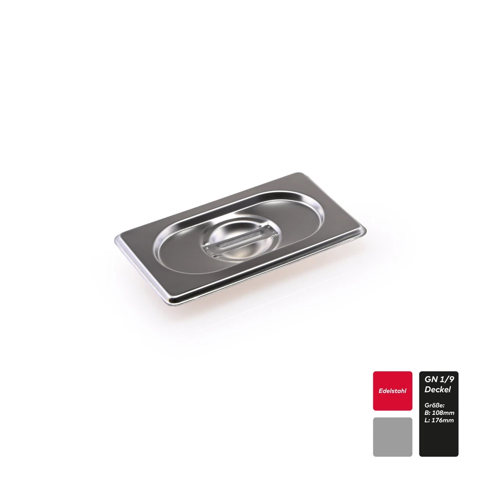 TEKNOSTAHL GN Behälter Deckel Gastronorm Edelstahl 1/9