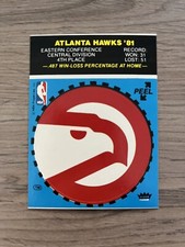 1981 Fleer Basketball - ATLANTA HAWKS Team Logo Sticker Card NM