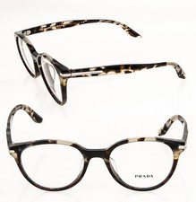 PRADA JOURNAL Plaque PR07TFV Gray Havana Eyeglasses Optical Frame 52 mm 07T