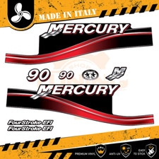 Decalcomania Adesivi Motore Fuoribordo Mercury 90 cv - Four Stroke EFI ROSSO