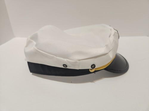 Adult Yacht Boat Captain Hat Navy Cap Ship Sailor Costume Party - Picture 4 of 8