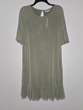 Anthropologie Sage Green Short Sleeve Dress M