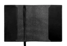 book jacket cover slipcase case bag genuine cow leather customize black Z915